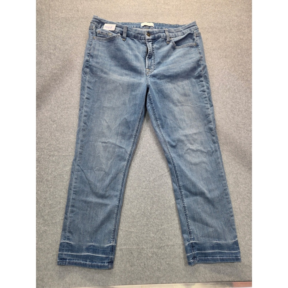 Jen7 by 7 For All Mankind Womens Light Wash Straight‎ Leg Denim Jeans Blue